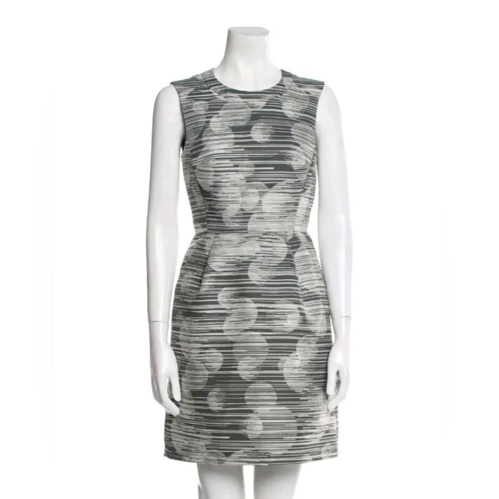 Karen Millen Women Mini Dress Gray Sleeveless DV020 $299.00 Size Uk 8 US 4 Small